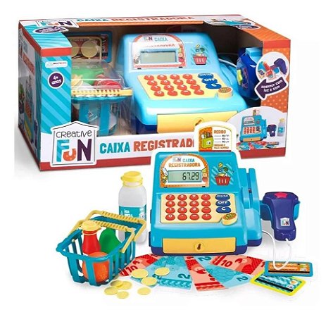 Caixa Registradora Infantil Creative Fun Azul Multikids