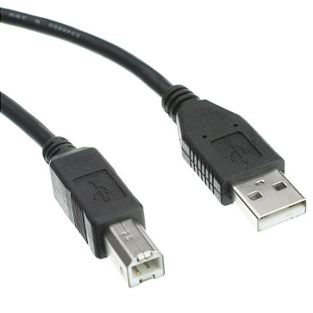 Cabo USB 2.0 Tipo A para Tipo B Universal para Impressoras