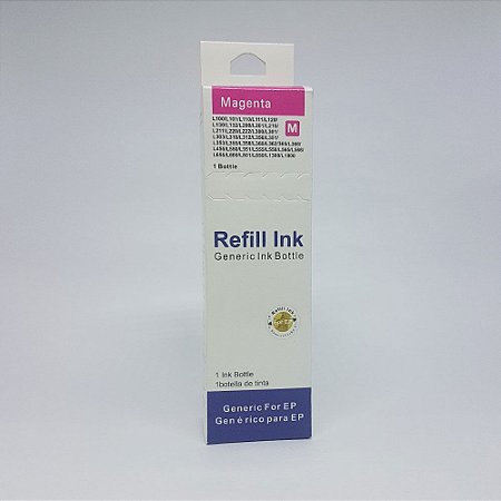 Refil de Tinta Sublimática Epson L355 L365 L375 Ecotank Magenta T664320 100ml