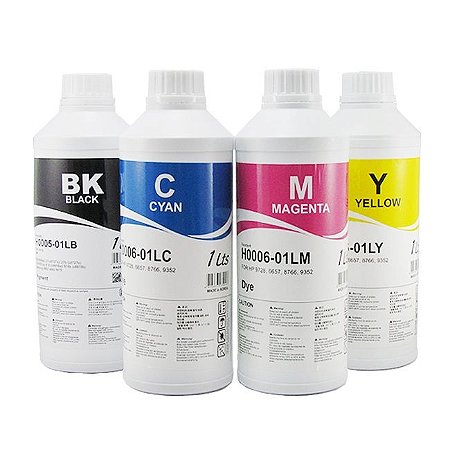 Kit 4 Litros de Tinta Inktec para Cartuchos Hp 1 Litro de Cada Cor