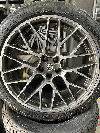 Roda Porsche + Pneus Original Aro 21 Furação 5x130