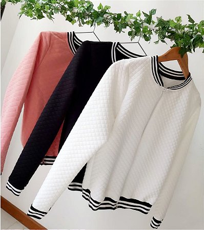 jaqueta bomber matelasse feminina