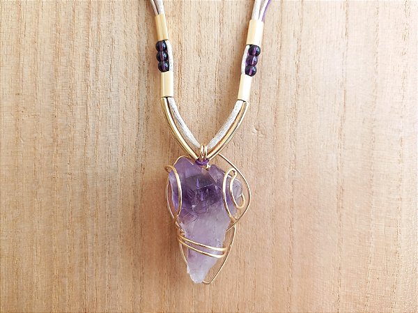 Colar regulável de ametista