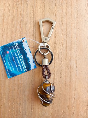 Chaveiro de olho de tigre