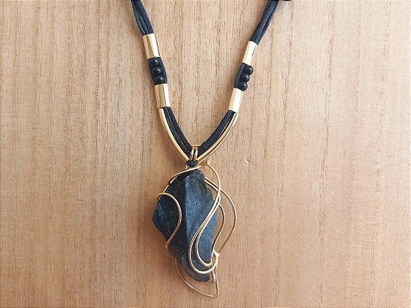 Colar regulável de Olho de falcão bruto