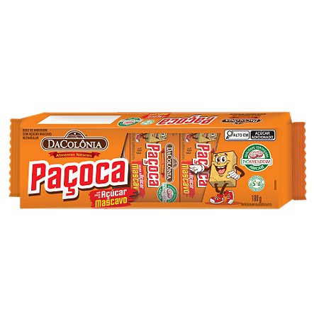 Paçoca Retangular com Açúcar Mascavo 180g