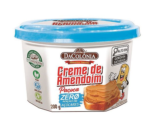 Creme de Amendoim sabor Paçoca Zero Açúcar 200g