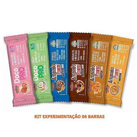 Kit Experimentação Protein Bar - 06 unidades (01 barra de cada sabor)