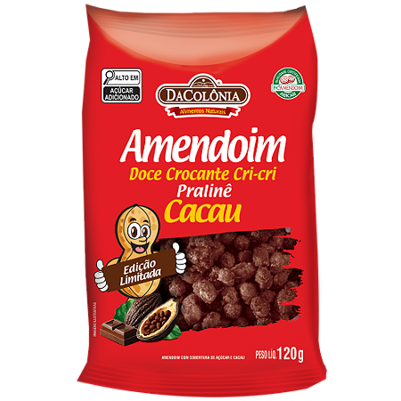 Amendoim Doce Cri-Cri Pralinê com Cacau 120g