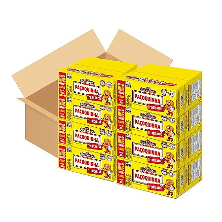 Combo Paçoquinha Rolha Tradicional 8 Caixas Display 1,008kg (72 und de 14g x 8 Cx)