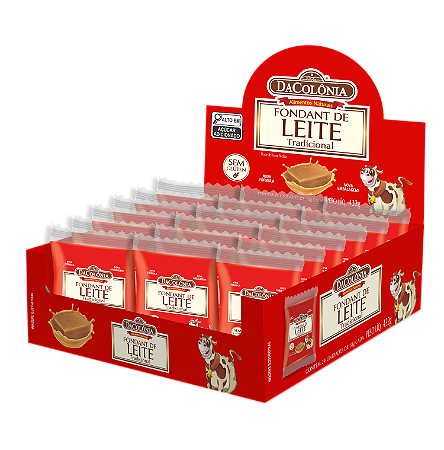 Fondant de Leite Tradicional Display com 24un de 18g - 432G