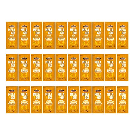 Mela Go! – Energia Natural 20g Carboidrato - Melado 25g (Kit c/ 3 Display - 30 Sachês)