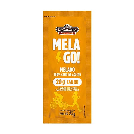 Mela Go! – Energia Natural 20g Carboidrato - Melado 25g (Kit c/ 30 Sachês)