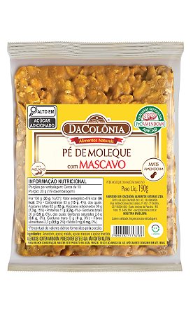 Pé de Moleque c/ Mascavo e Melado 190g