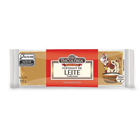 Fondant de Leite Tradicional Tablete 100g - DaColônia