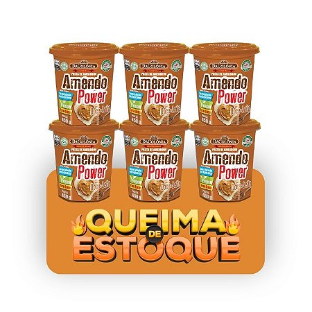 Kit 06 unidades - Pasta de Amendoim Amendo Power Doce de Leite 450g