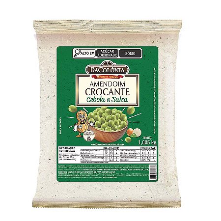 Amendoim Crocante sabor Cebola e Salsa Pacote 1,005Kg
