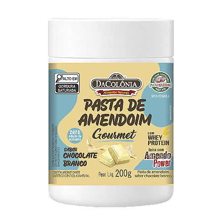 Pasta de Amendoim Gourmet sabor Chocolate Branco 200g