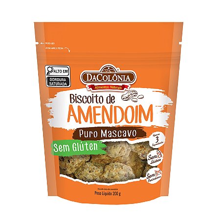 Biscoito de Amendoim Puro Mascavo - 200g