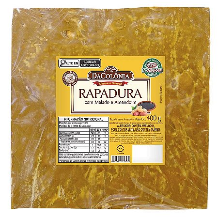 Rapadura de Melado e Amendoim - 400g