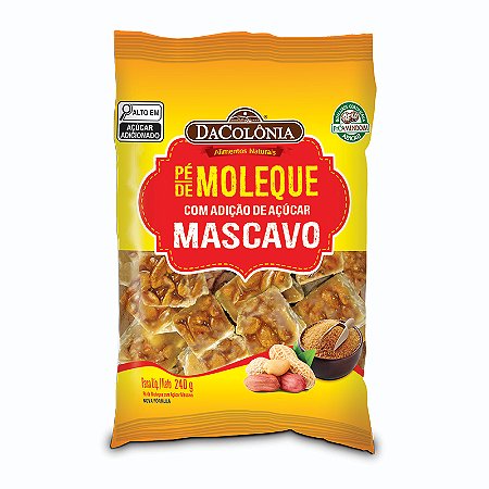 Pé de Moleque com Açúcar Mascavo e Amendoim 240g