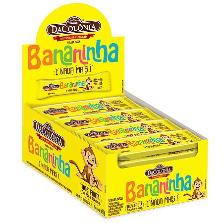 Bananinha Pura Fruta Zero Açúcar Display com 24un de 22g - 528g