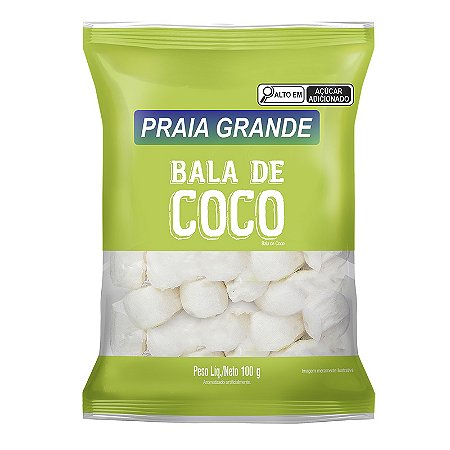 Bala de Coco Praia Grande 100g