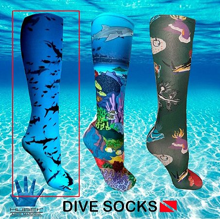 Meia para mergulho - Dive Socks modelo Galápagos