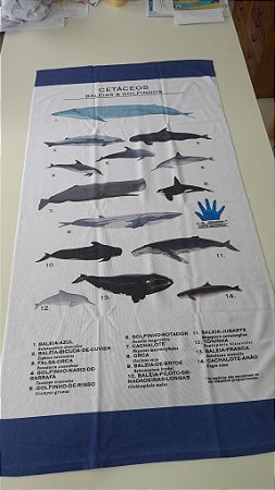 Toalha BALEIAS e GOLFINHOS  Huber Arte Marinha 70% algodão