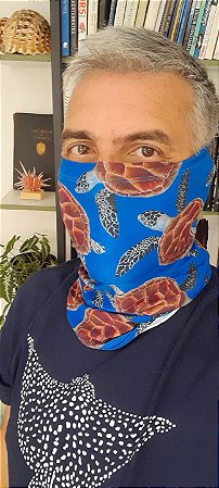 Neck Tube Tartaruga Marinha Azul FPS 50