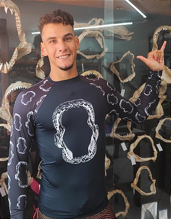 Lycra UNISSEX Jaws manga sublimada , FPS 50