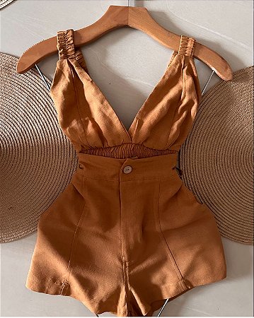 Conjunto de linho - Terracota