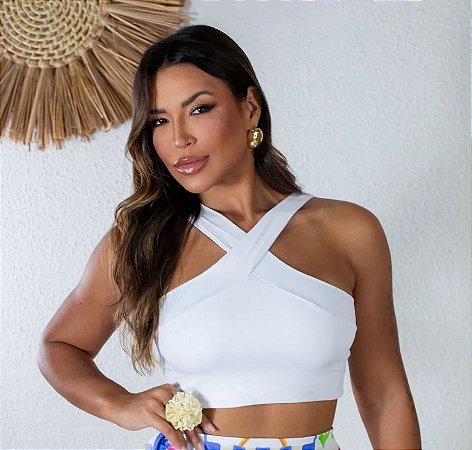 Cropped em poliamida - Liz