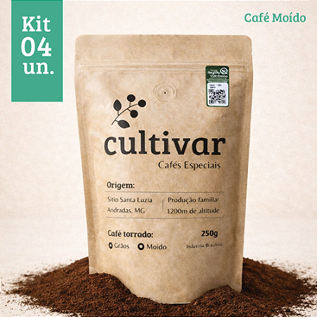 Kit 4un de Café especial Moído - 250 g