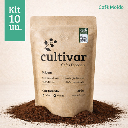 Kit 10un de Café especial Moído - 250 g