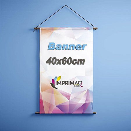 Banner com madeira e cordão