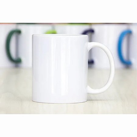 CANECA BRANCA DE PORCELANA 325ML