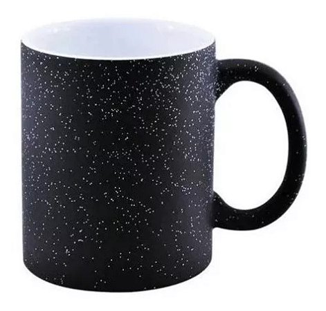 Sublimação Caneca Mágica C/ Glitter PRETO 325