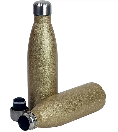 GARRAFA TÉRMICA DE AÇO INOXESTILO COLA - COM GLITTER