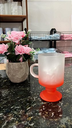 Taça de Café Vidro Jateado