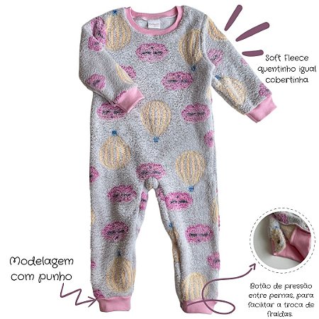 Macacão com punho Soft Fleece  - Balão Mágico