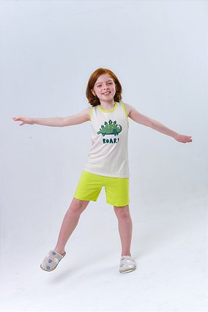 Pijama Verão Regata: Dino Roar