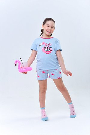 Pijama Verão: Flamingo - Ready to Relax