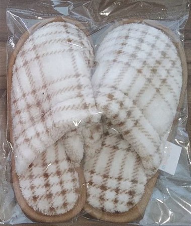 Pantufa Soft Fleece - Xadrez Unissex