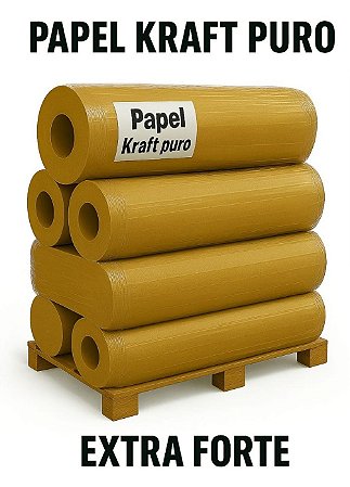 Bobina Papel Kraft Puro 80 grs 120cm - EXTRA FORTE
