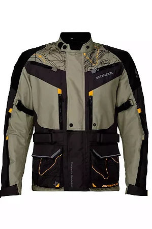 Jaqueta Honda Parka Adventure Bege/Amarelo
