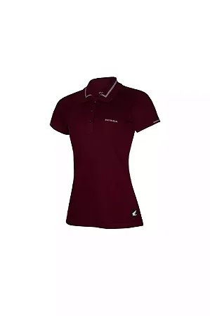 Polo Feminina Sport Racing Vermelha