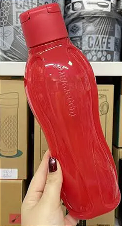 Tupperware Garrafa Eco Tupper Plus 1 Litro Vermelho