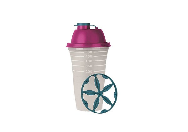 TUPPERWARE QUICK SHAKE II 500ML PURPURA VERDE
