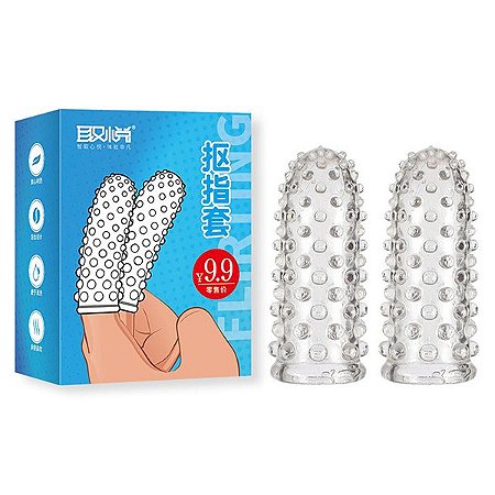 Kit com Capas Extensoras de Dedo Transparentes - Dedeira